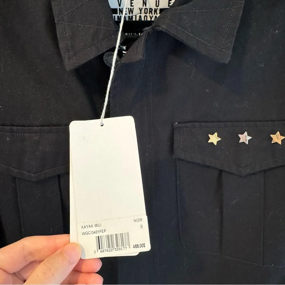 NWT Zadig & Voltaire Black Kayak Skull Mili Jacket | S - Picture 4 of 7